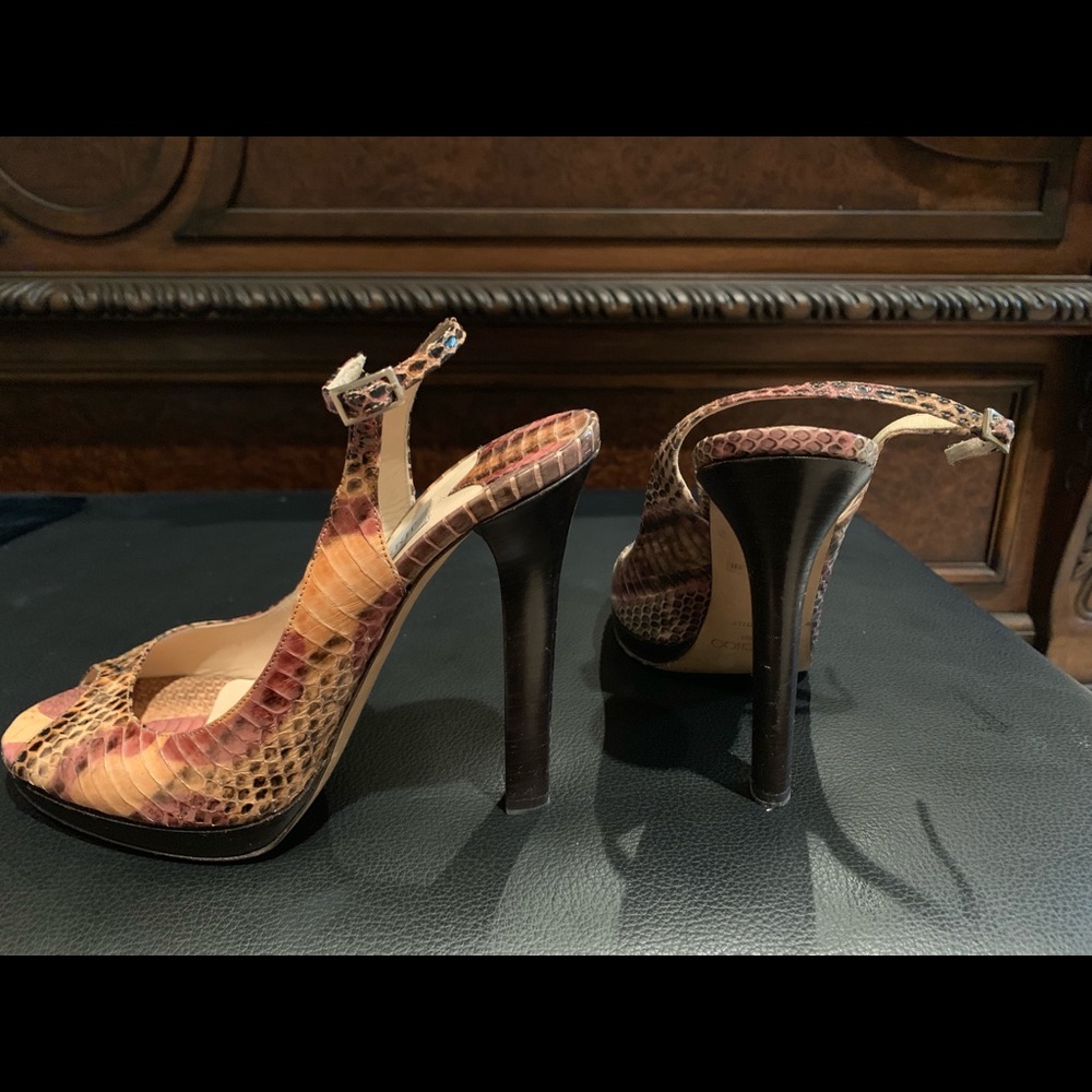 Jimmy Choo multi-colour Snakeskin Heeled Sandals - Picture 4 of 8